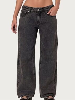Edikted petite raelynn washed low rise baggy jeans